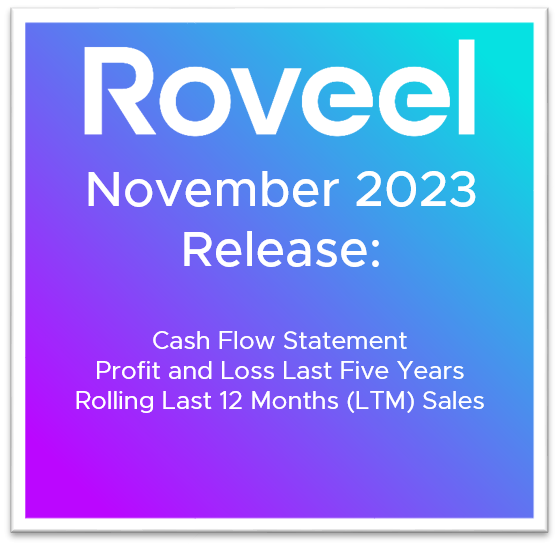 Roveel November 2023 Release Notes